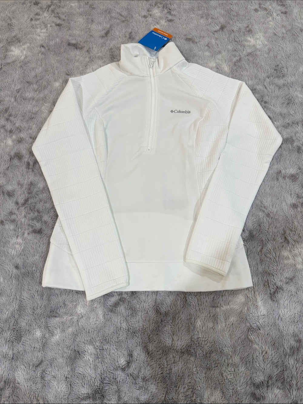NWT XS Columbia white quarter -Zip snow winter performance Jacket